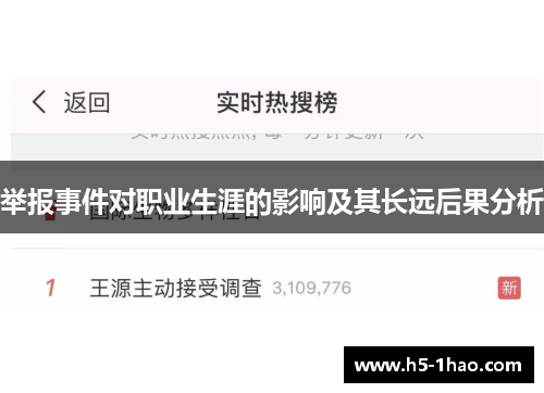 举报事件对职业生涯的影响及其长远后果分析