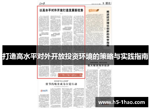 打造高水平对外开放投资环境的策略与实践指南